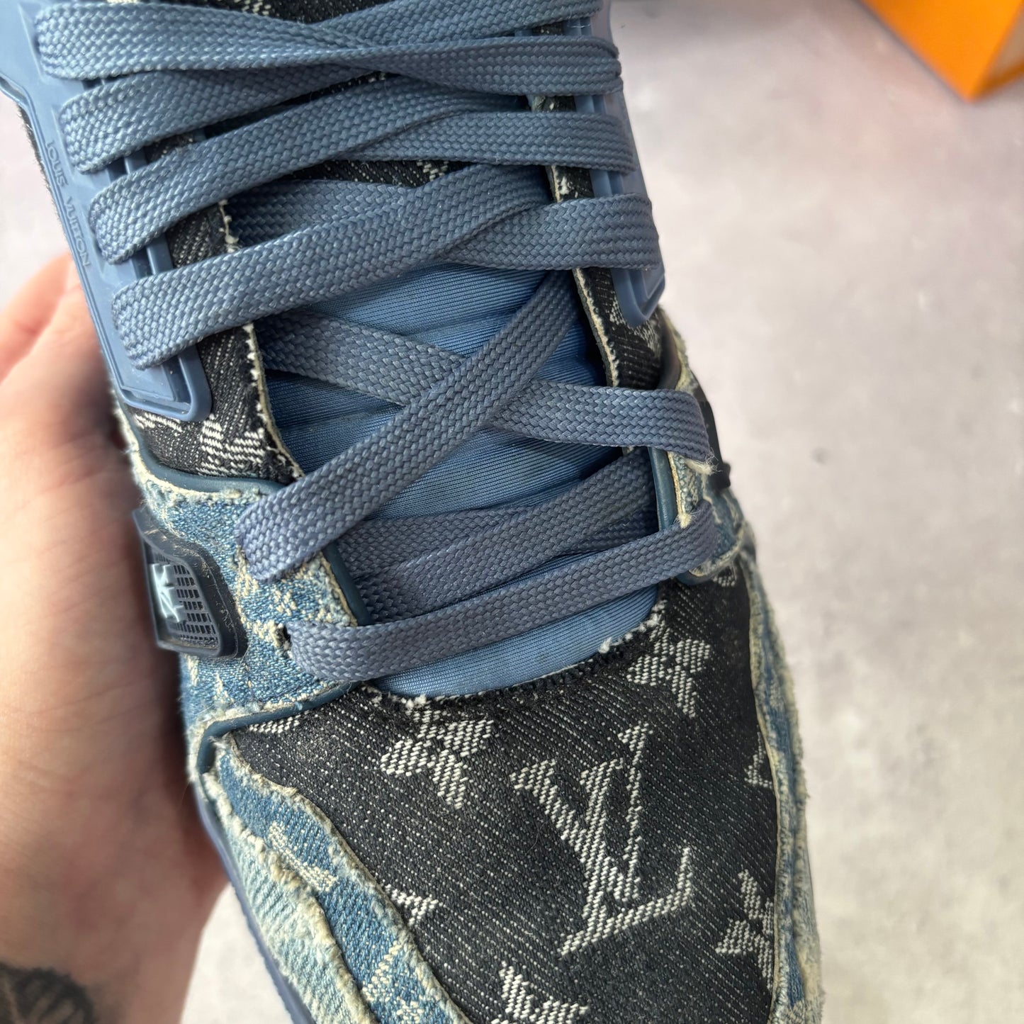 Louis Vuitton Denim Trainers - Fits UK 9