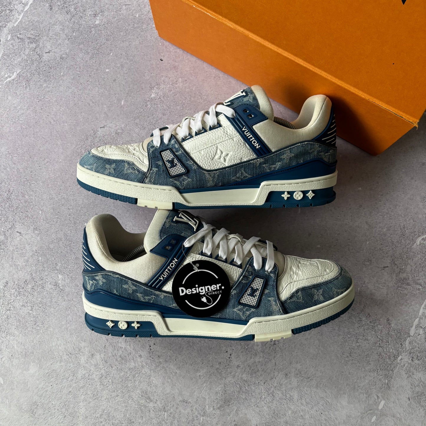 Louis Vuitton Denim Trainers - Fits UK 11.5
