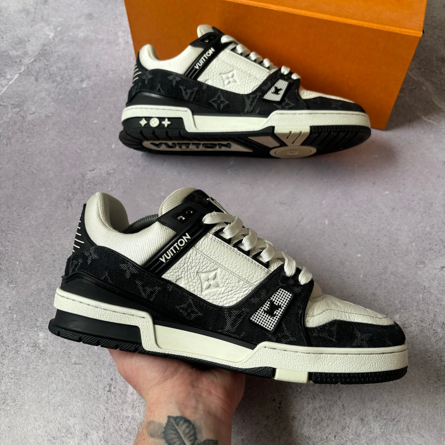 Louis Vuitton Denim Trainers - Fits UK 9
