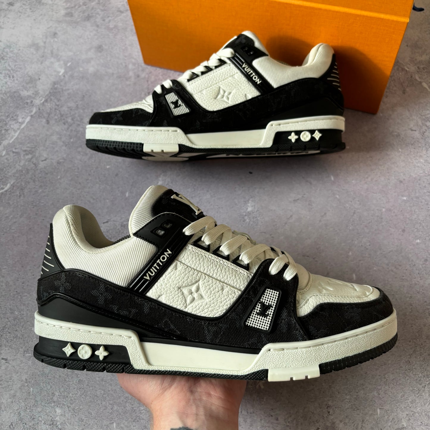 Louis Vuitton Denim Trainers - Fits UK 11.5/12