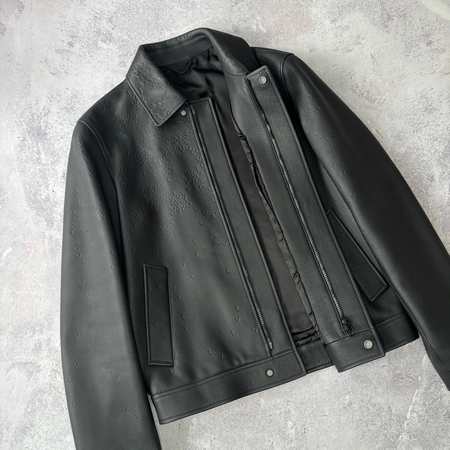 Louis Vuitton Damier Spread Leather Jacket - Fits Medium