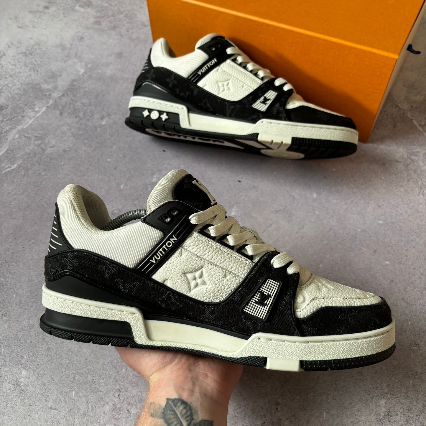 Louis Vuitton Denim Trainers - Fits UK 11.5/12