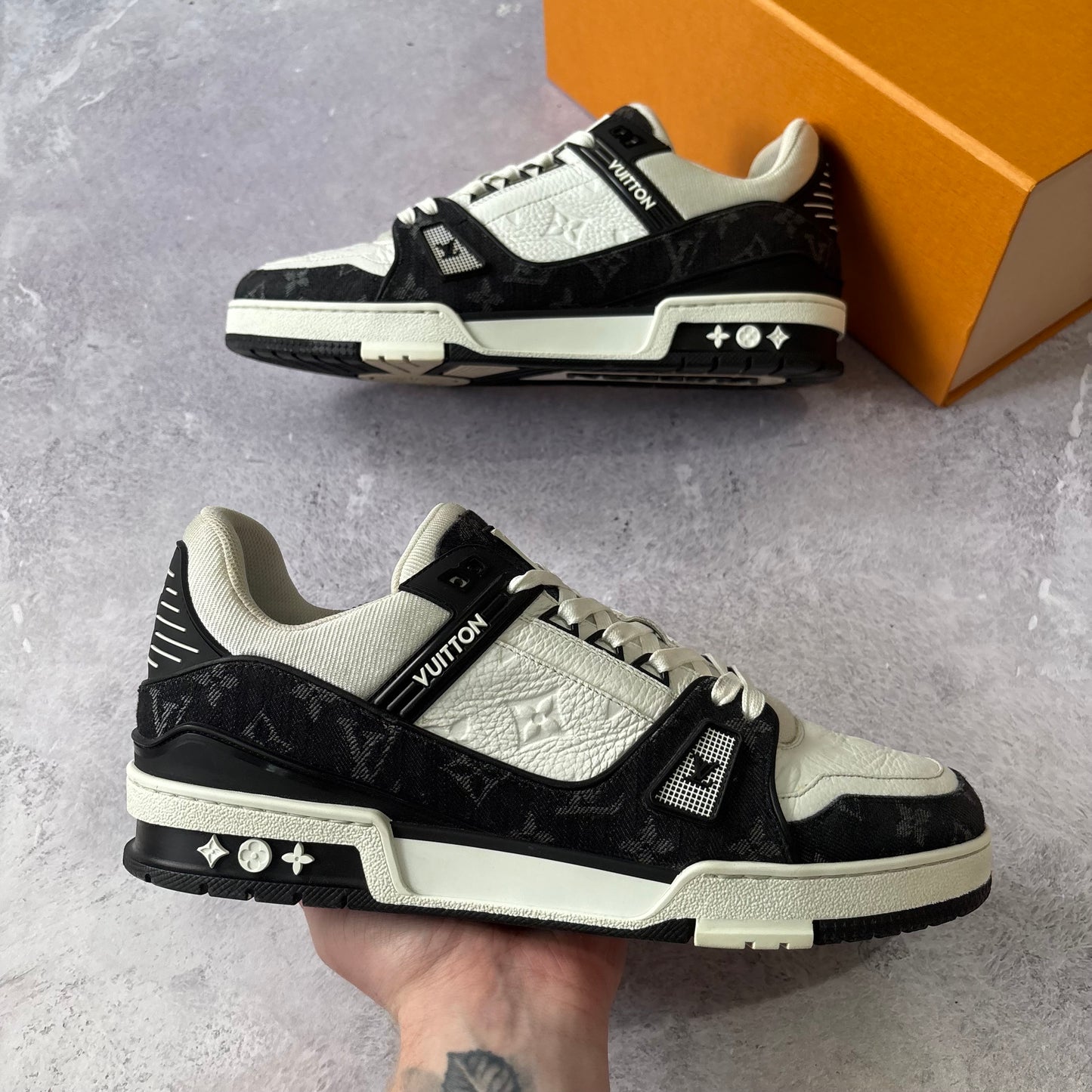 Louis Vuitton Denim Trainers - Fits UK 10.5