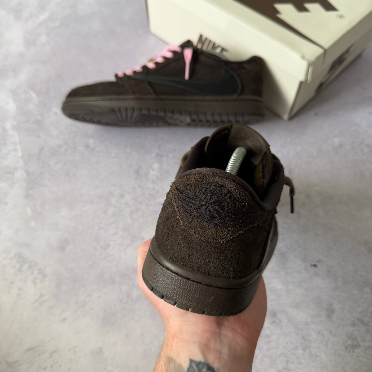 Travis Scott x Air Jordan 1 Low Trainers - UK 7.5