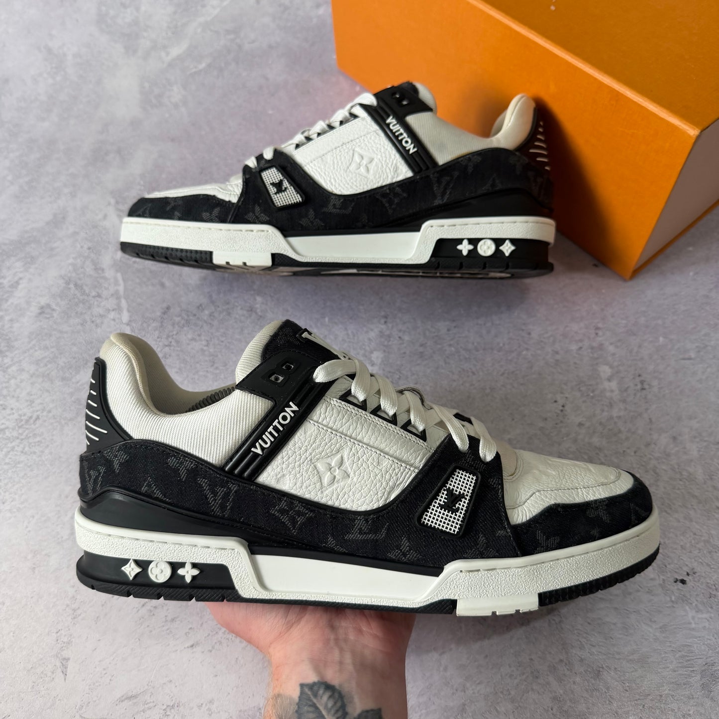 Louis Vuitton Denim Trainers - Fits UK 11