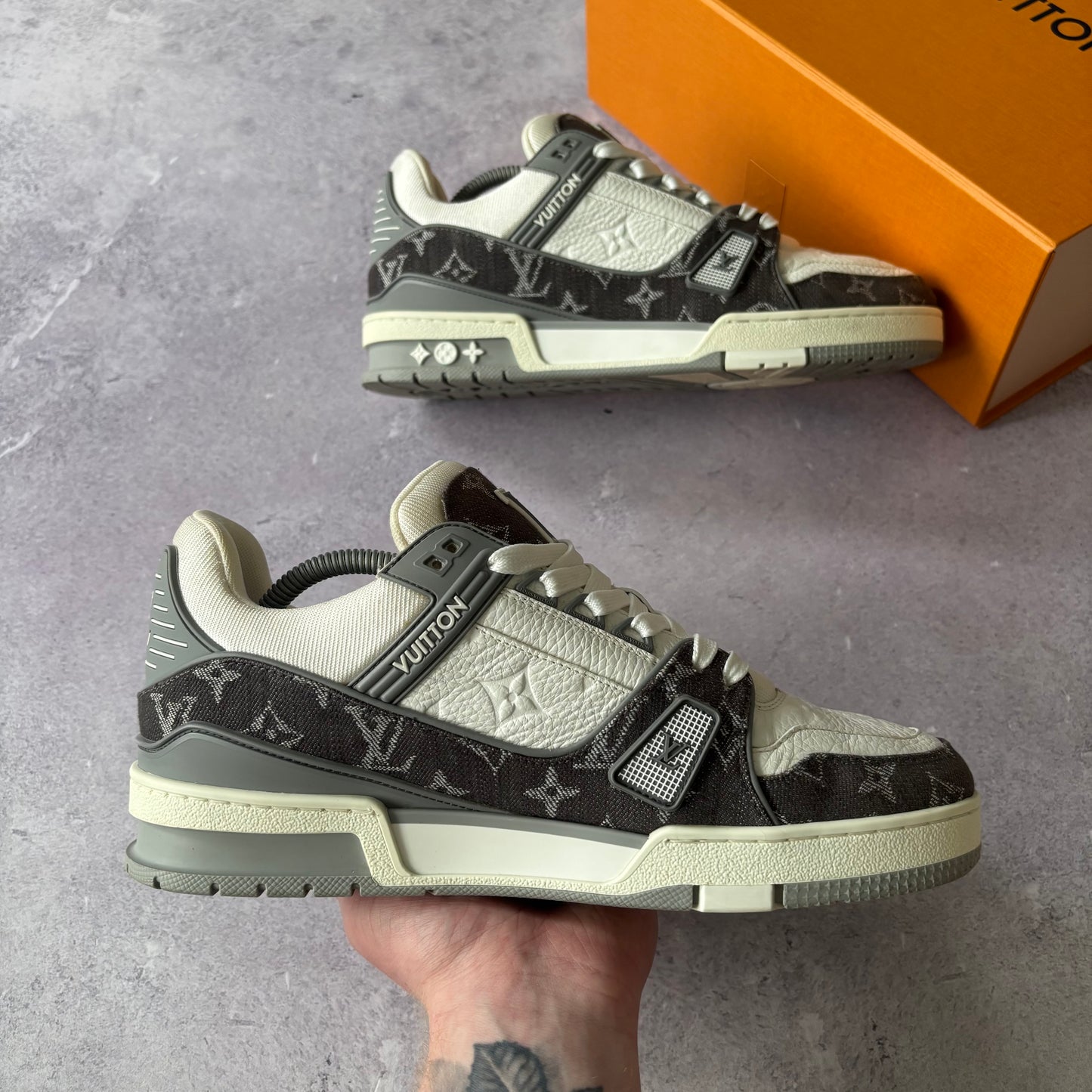 Louis Vuitton Denim Trainers - Fits UK 8