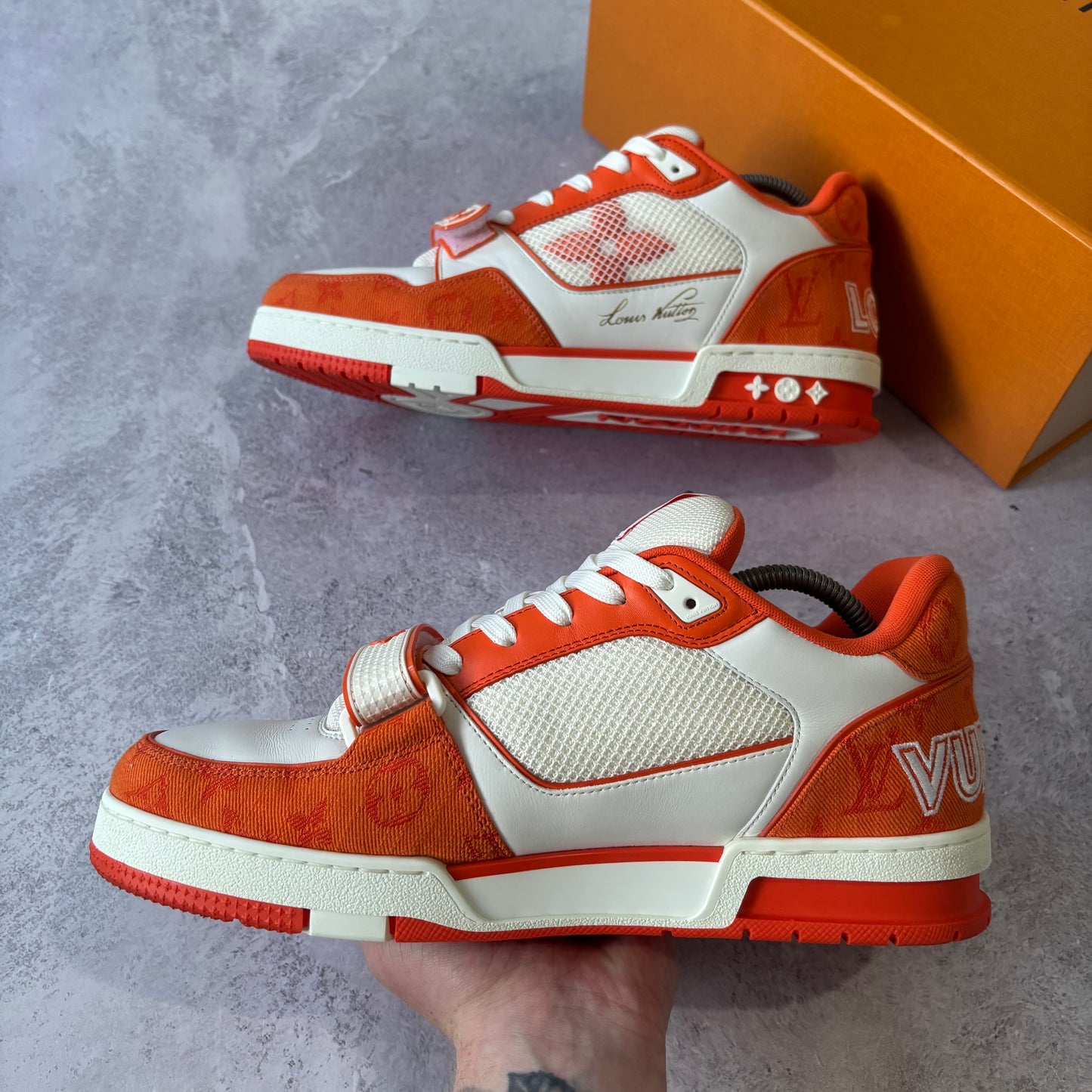 Louis Vuitton Denim Trainers - Fits UK 10
