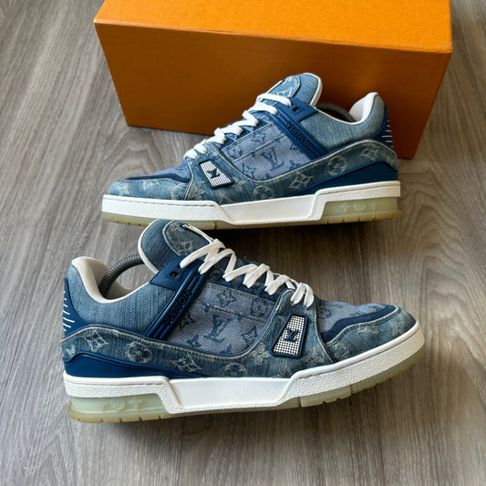 Louis Vuitton Denim Trainers UK 9.5