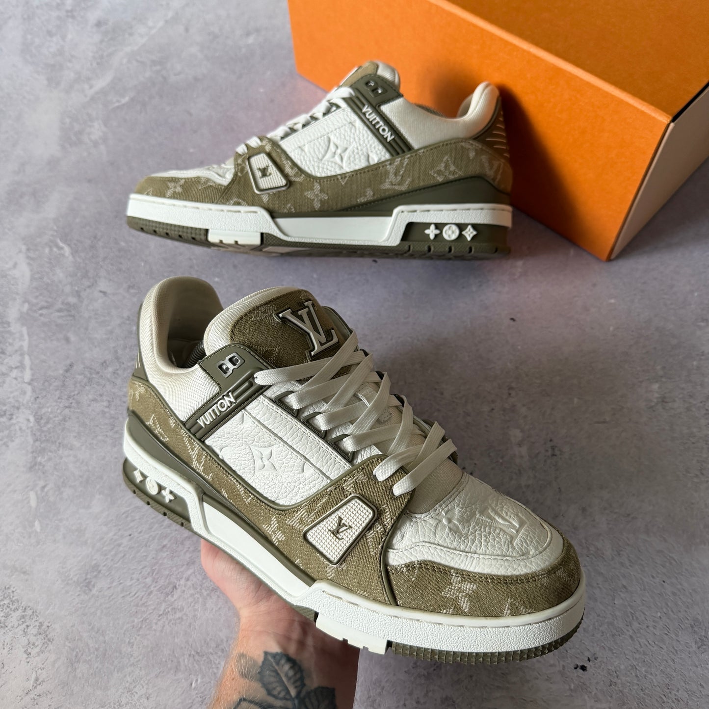 Louis Vuitton Denim Trainers - Fits UK 8