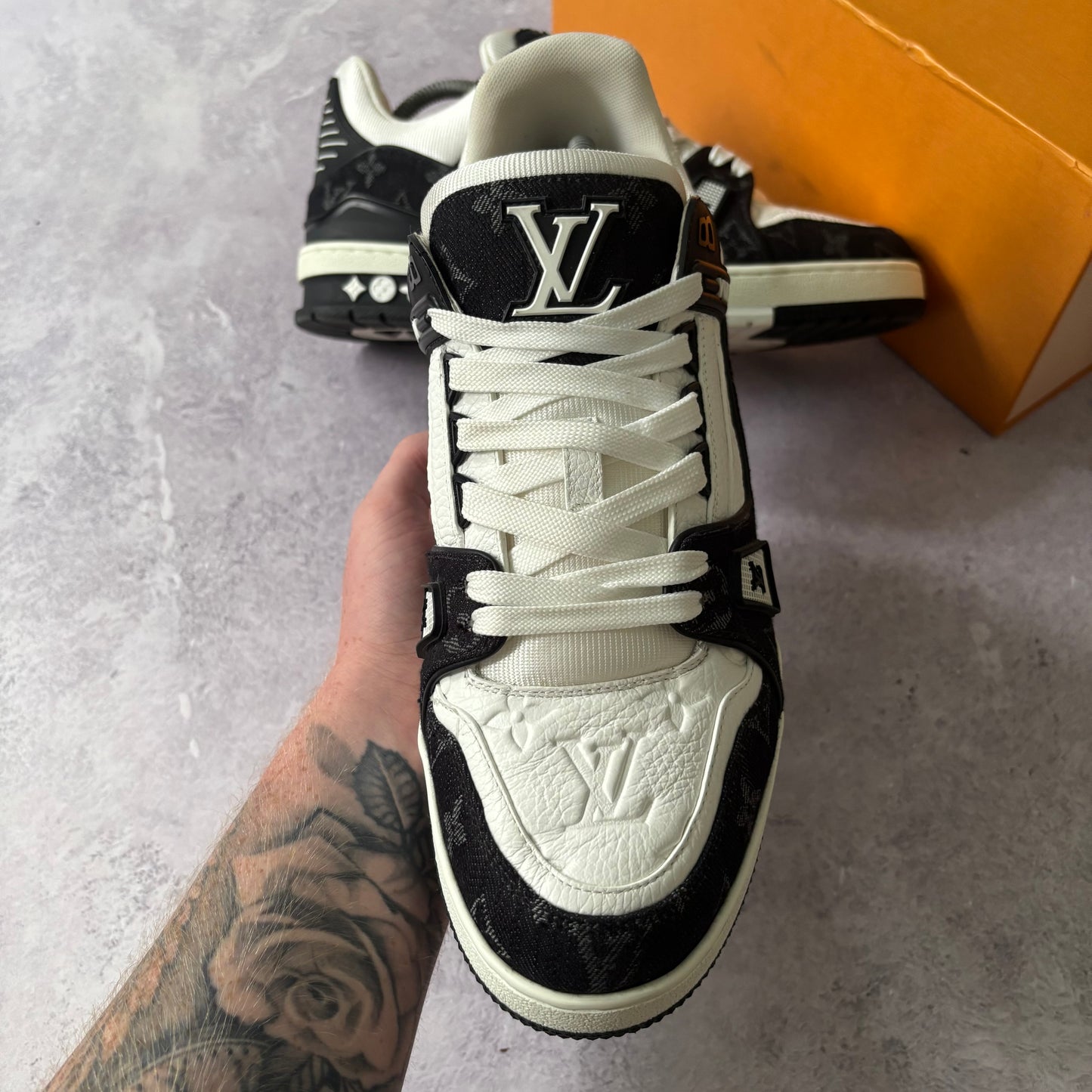 Louis Vuitton Denim Trainers - Fits UK 8.5