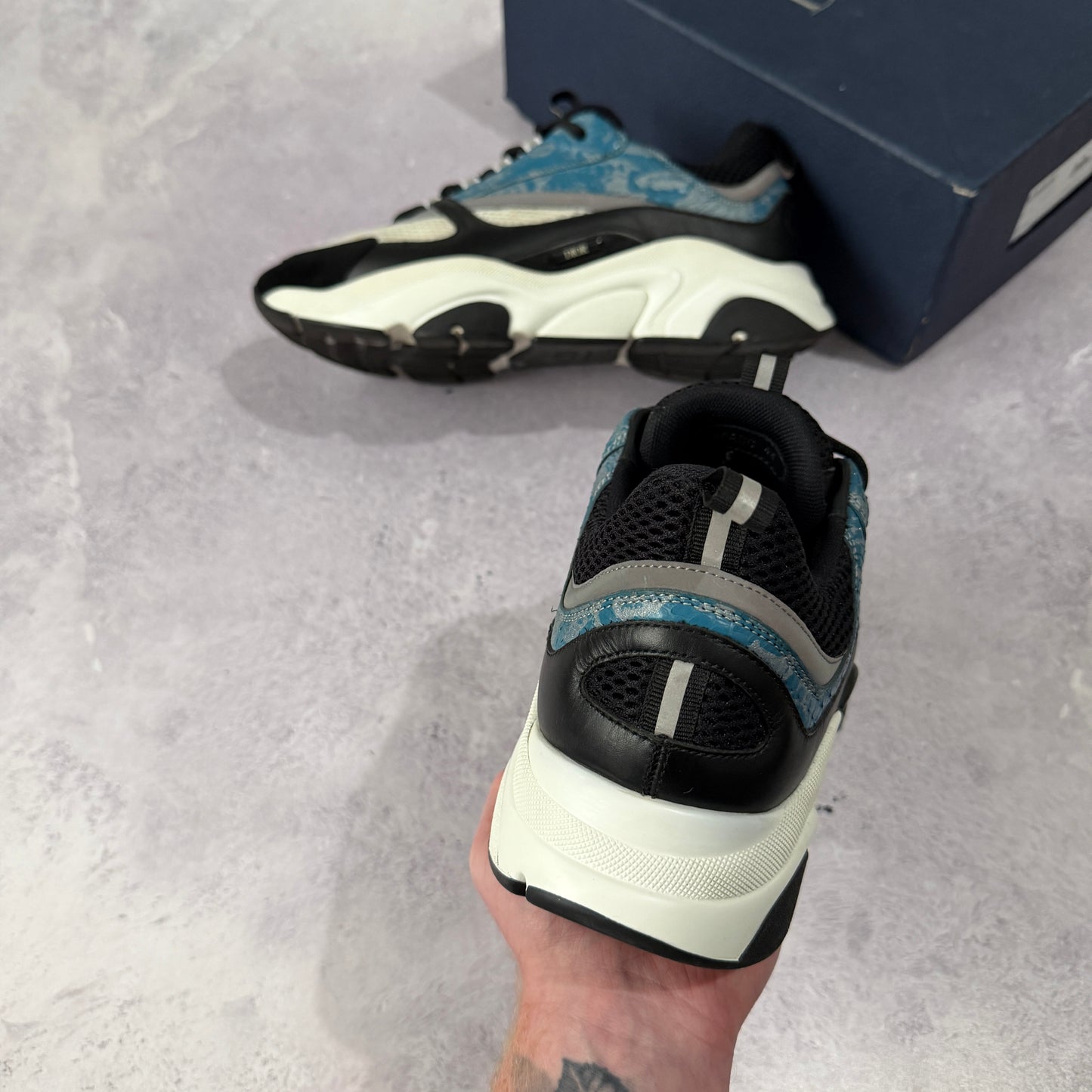 Dior B22 Python Trainers - UK 10
