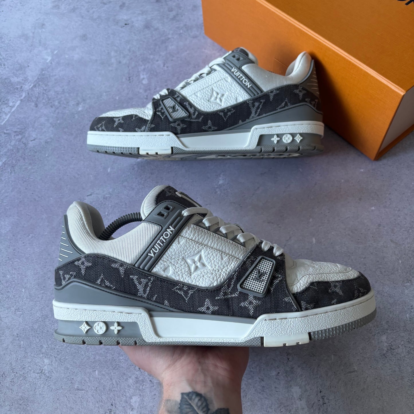 Louis Vuitton Denim Trainers - Fits UK 9