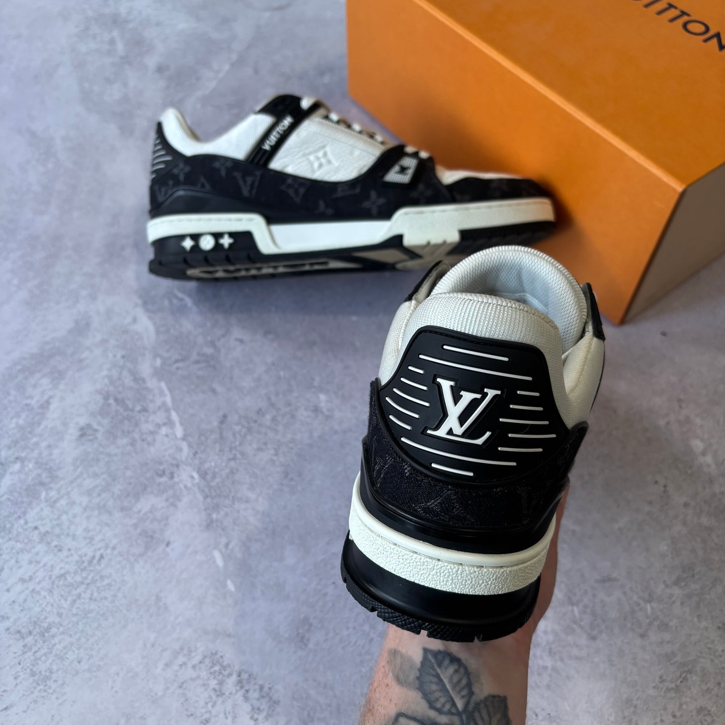 Louis Vuitton Denim Trainers - Fits UK 10