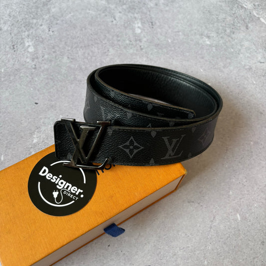Louis Vuitton Black Monogram Belt Fits Waist 30” - 32”