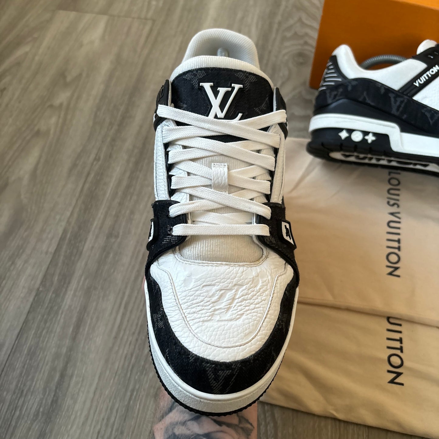 Louis Vuitton Denim Trainers UK 9