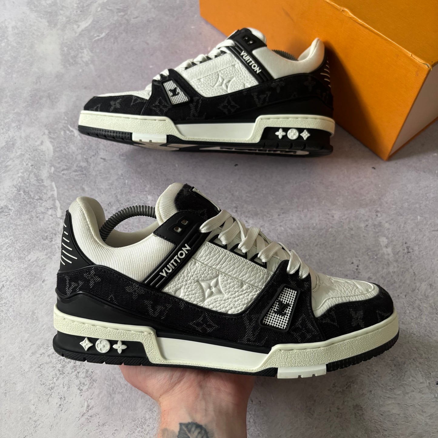 Louis Vuitton Denim Trainers - Fits UK 8.5