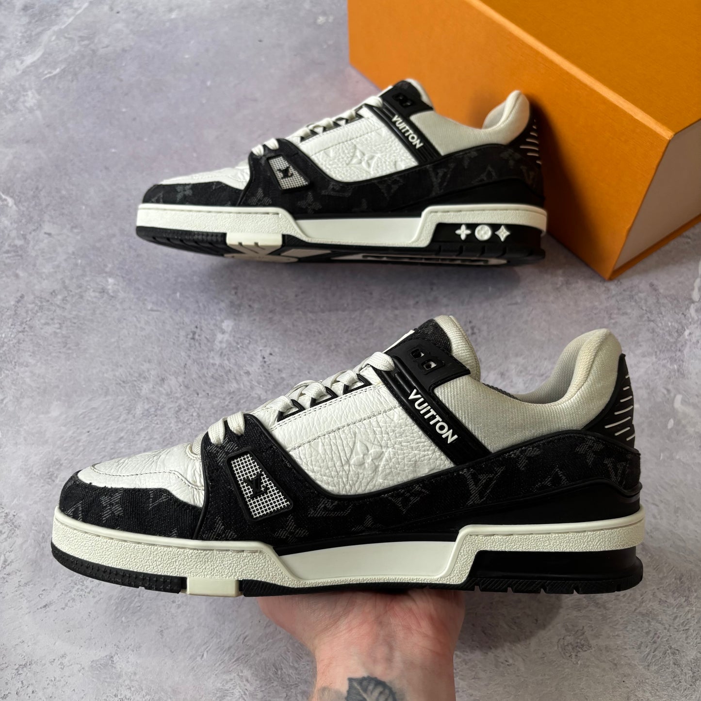 Louis Vuitton Denim Trainers - Fits UK 10.5