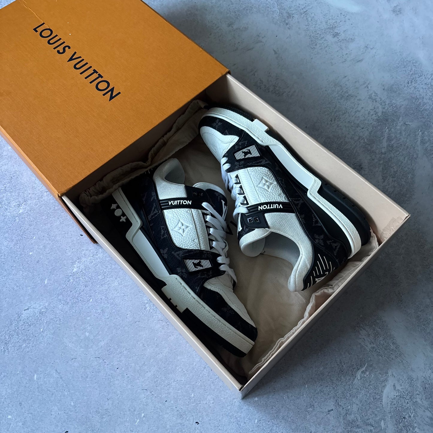 Louis Vuitton Denim Trainers - Fits UK 8