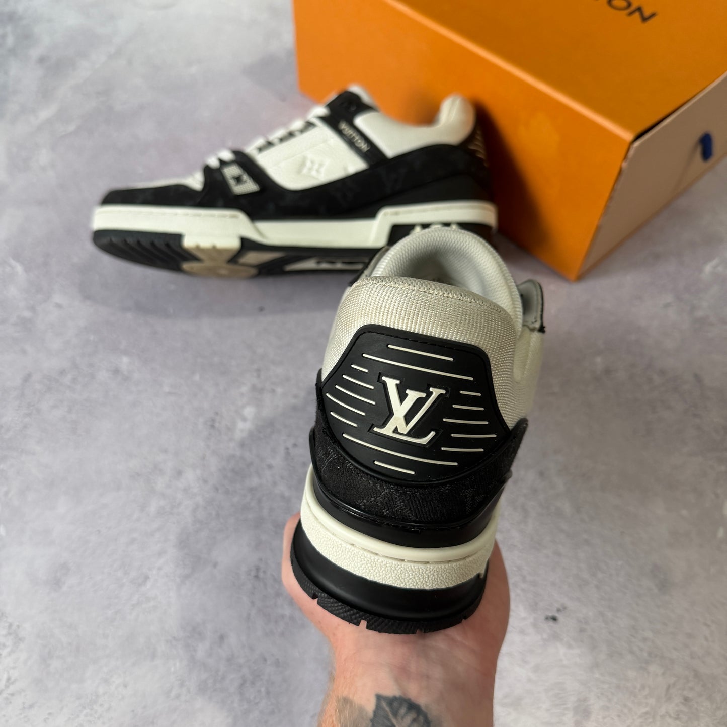 Louis Vuitton Denim Trainers - Fits UK 11.5/12