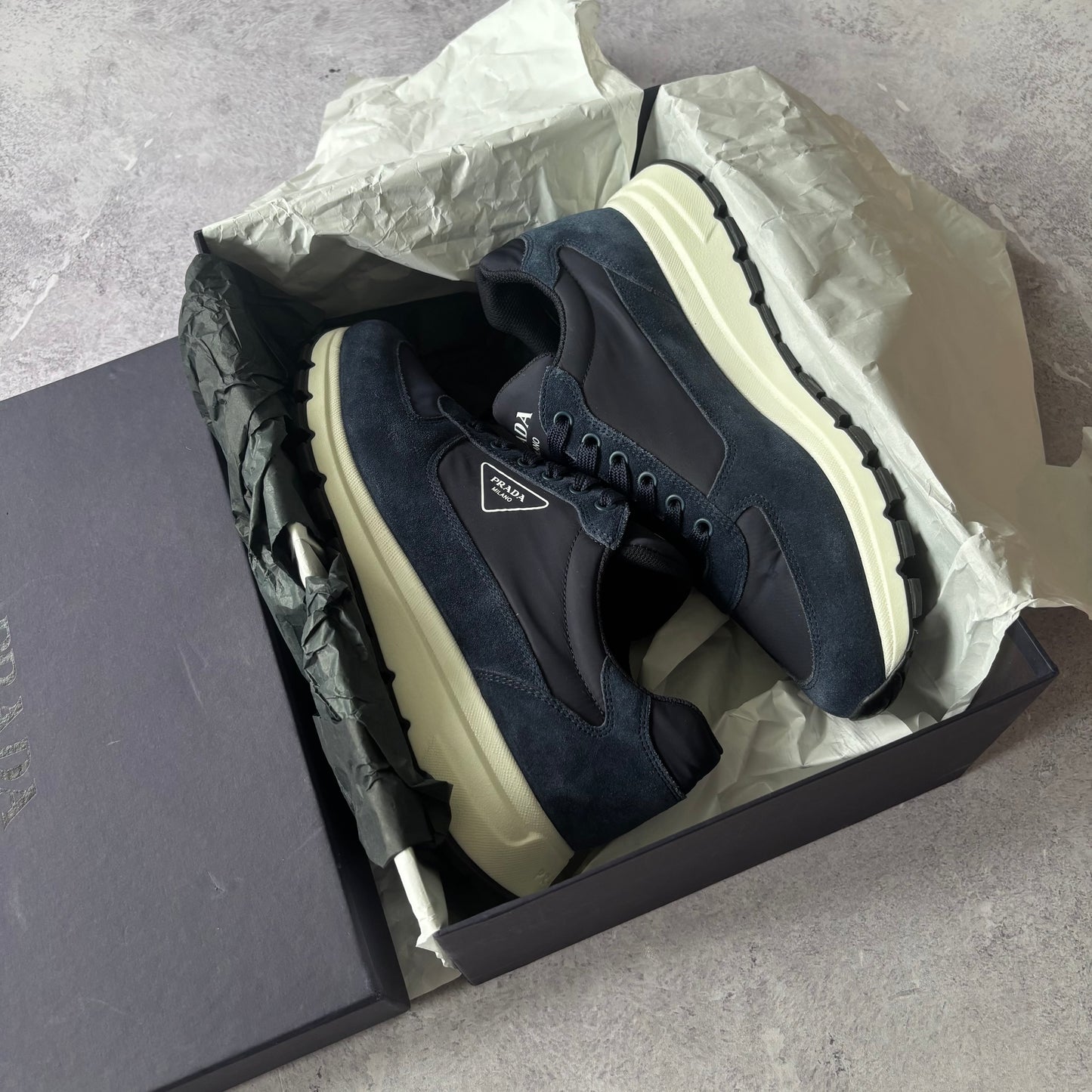 Prada Re-Nylon Trainers - UK 7.5