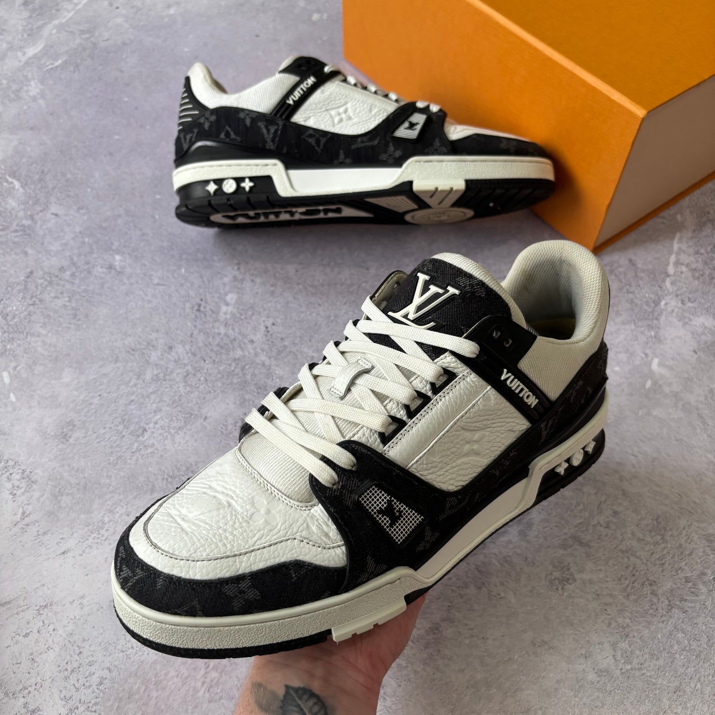 Louis Vuitton Denim Trainers - Fits UK 10.5