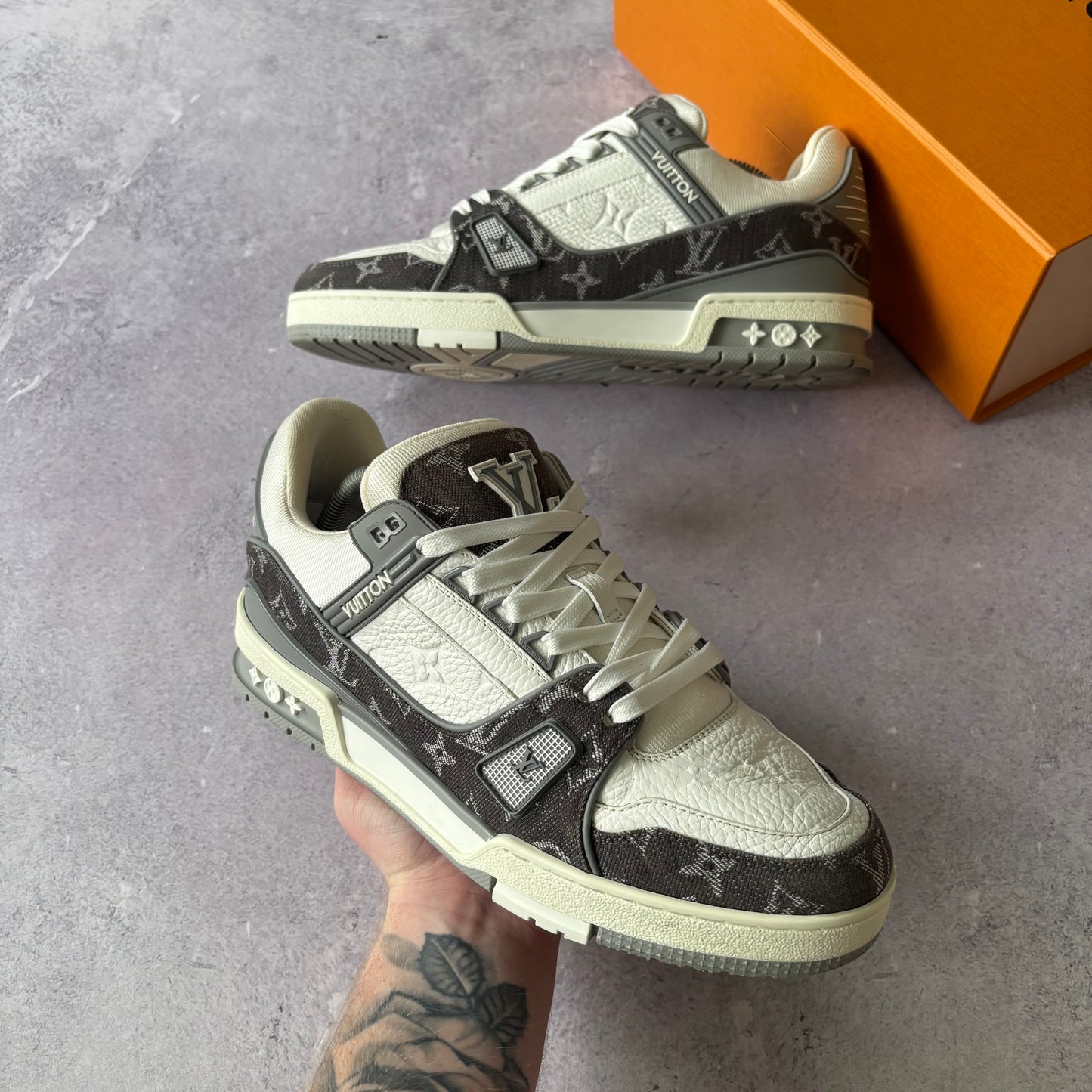 Louis Vuitton Denim Trainers - Fits UK 8