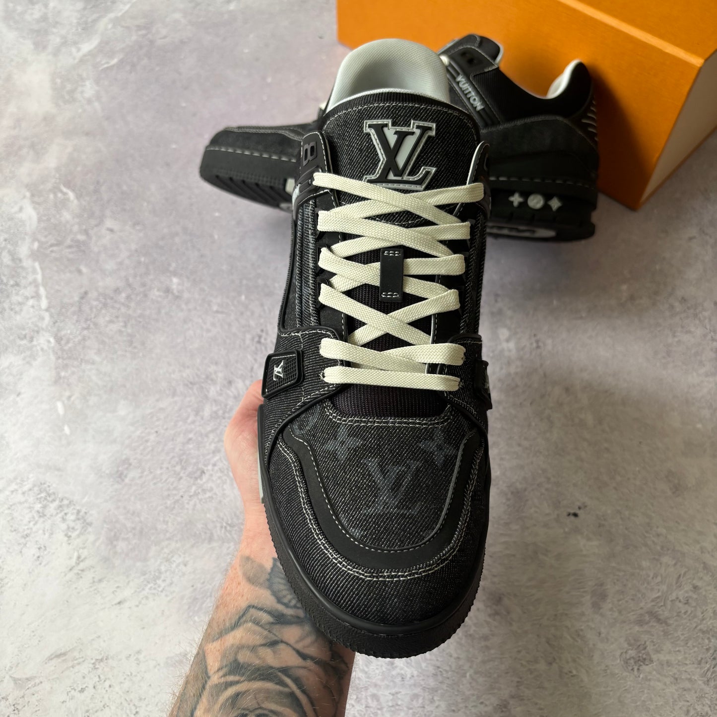 Louis Vuitton Denim Trainers - Fits UK 10.5/11