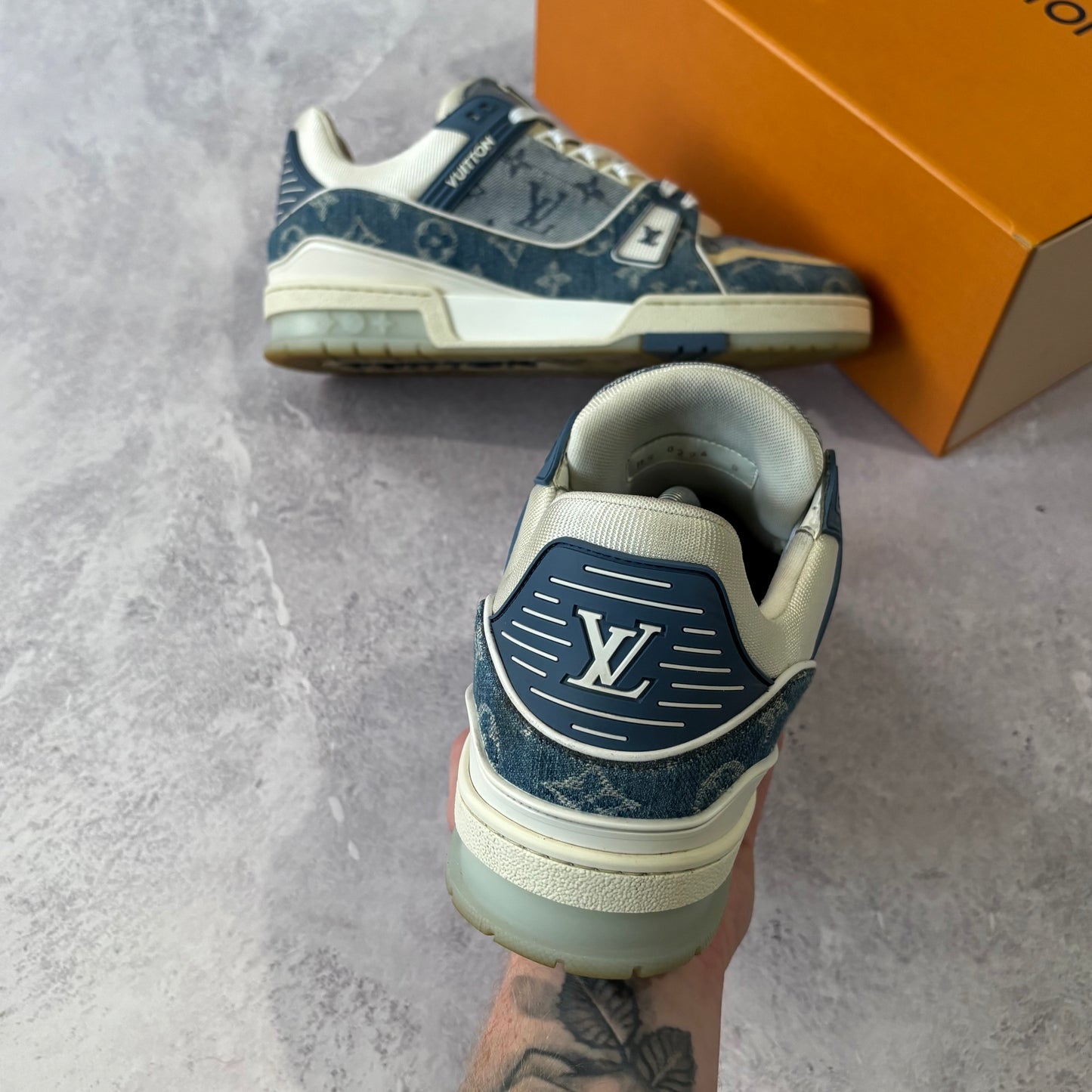 Louis Vuitton Denim Trainers - Fits UK 9