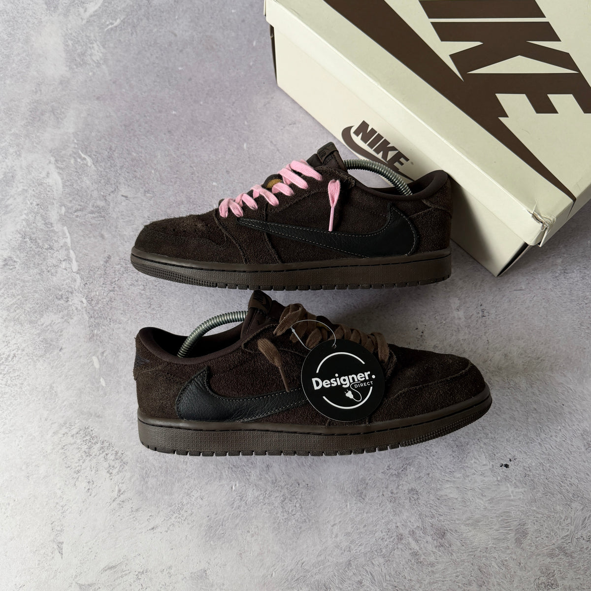 Travis Scott x Air Jordan 1 Low Trainers - UK 7.5