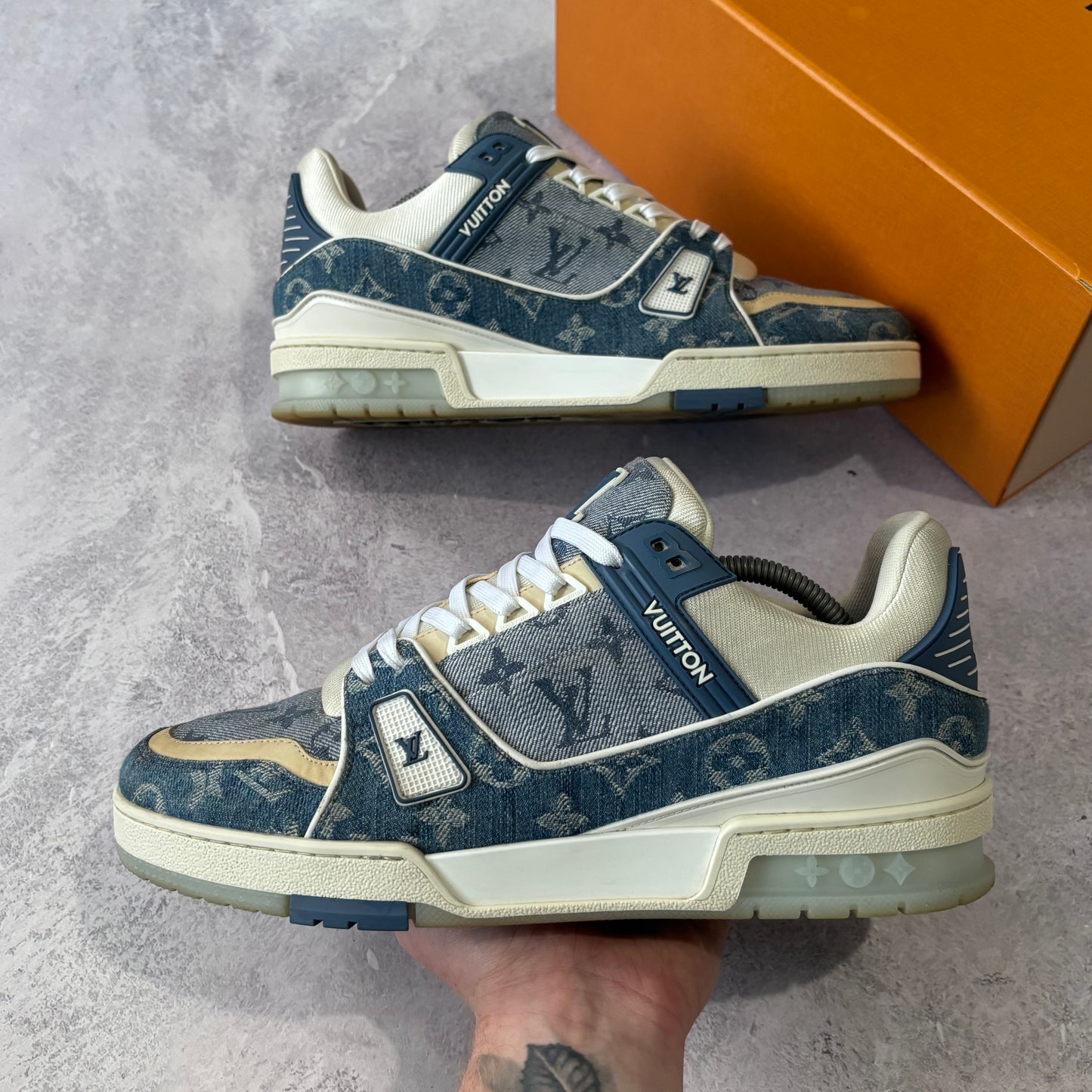 Louis Vuitton Denim Trainers - Fits UK 9