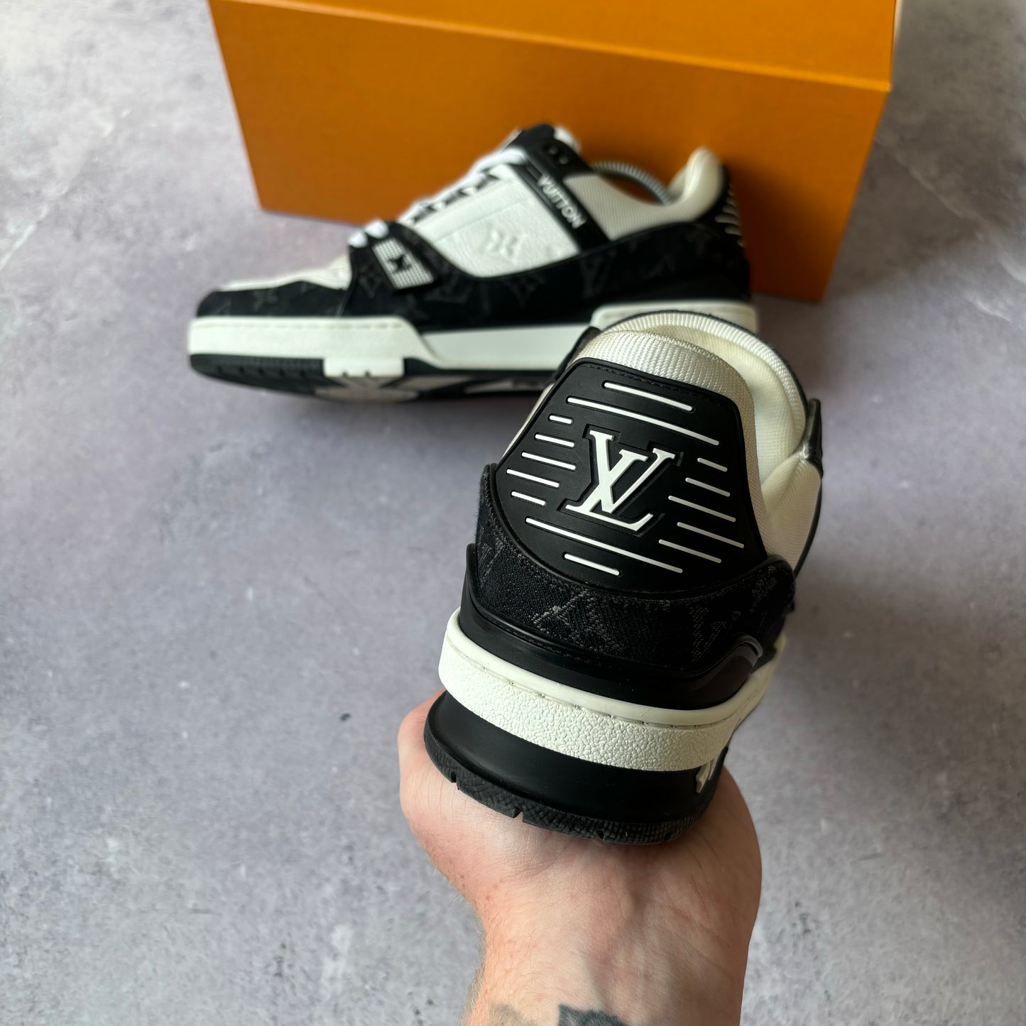 Louis Vuitton Denim Trainers - Fits UK 8.5