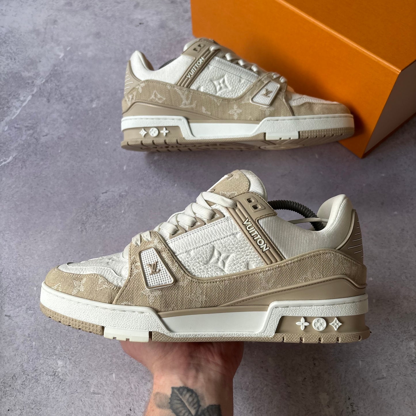 Louis Vuitton Denim Trainers - Fits UK 8.5