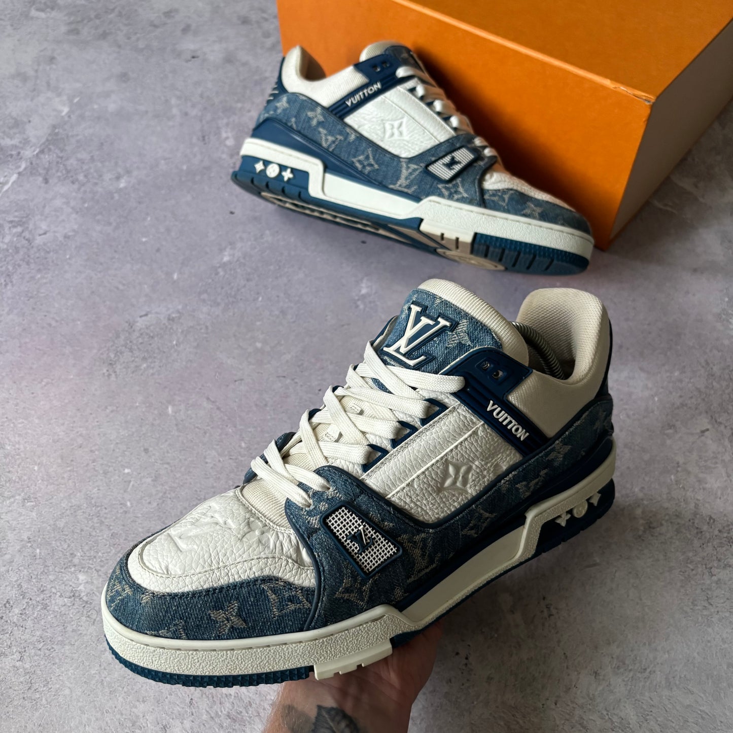 Louis Vuitton Denim Trainers - Fits UK 9
