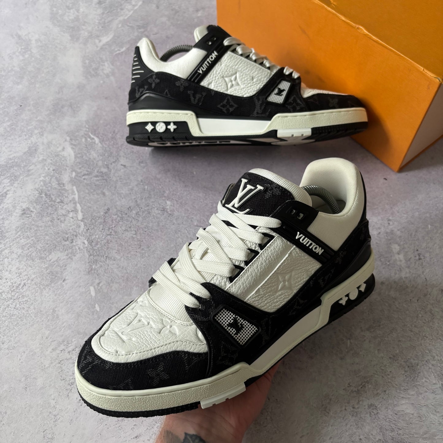Louis Vuitton Denim Trainers - Fits UK 8.5