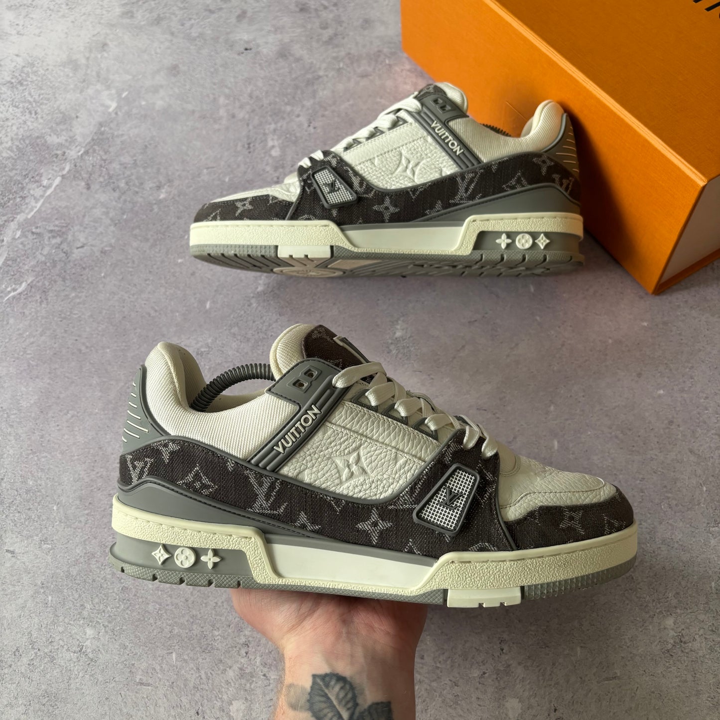Louis Vuitton Denim Trainers - Fits UK 8
