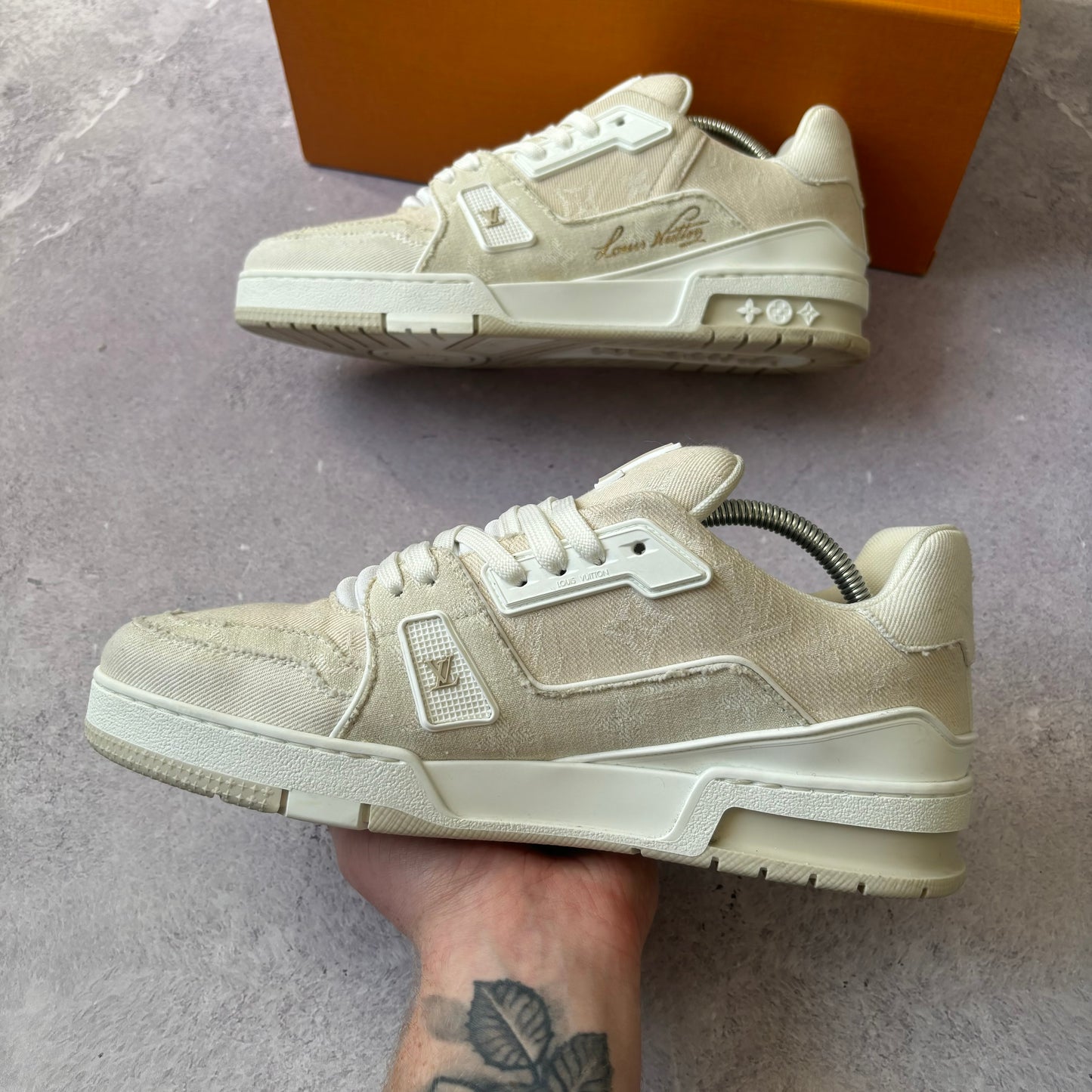 Louis Vuitton Denim Trainers - Fits UK 8.5