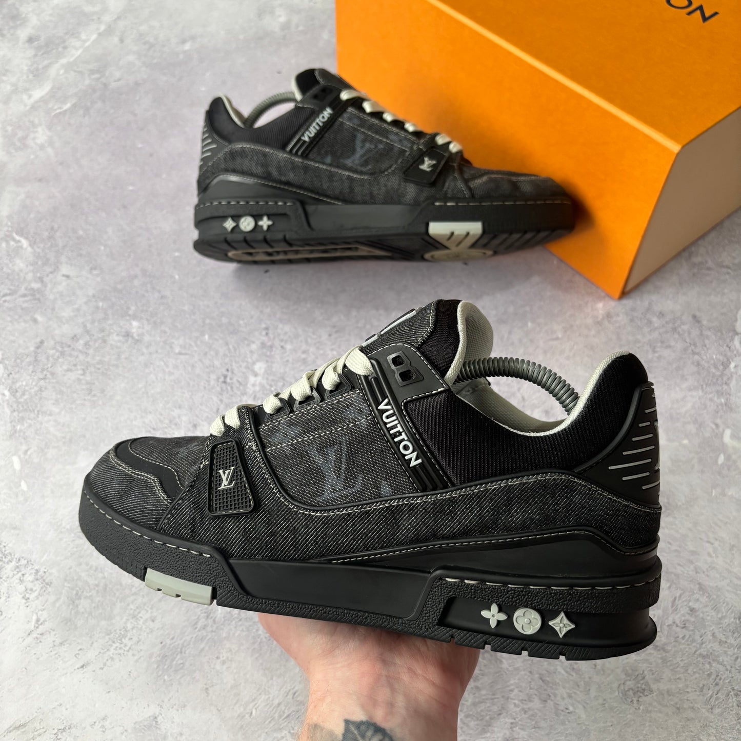 Louis Vuitton Denim Trainers - Fits UK 8.5