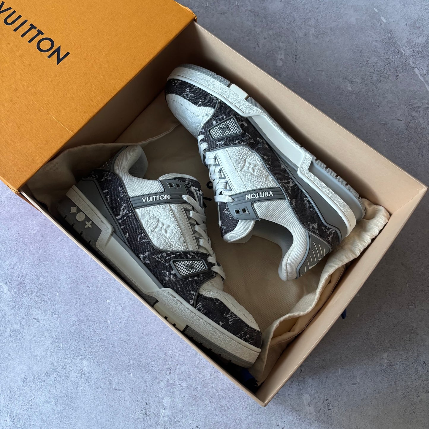 Louis Vuitton Denim Trainers - Fits UK 9