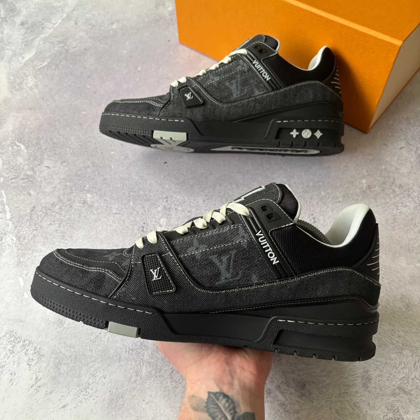 Louis Vuitton Denim Trainers - Fits UK 10.5/11