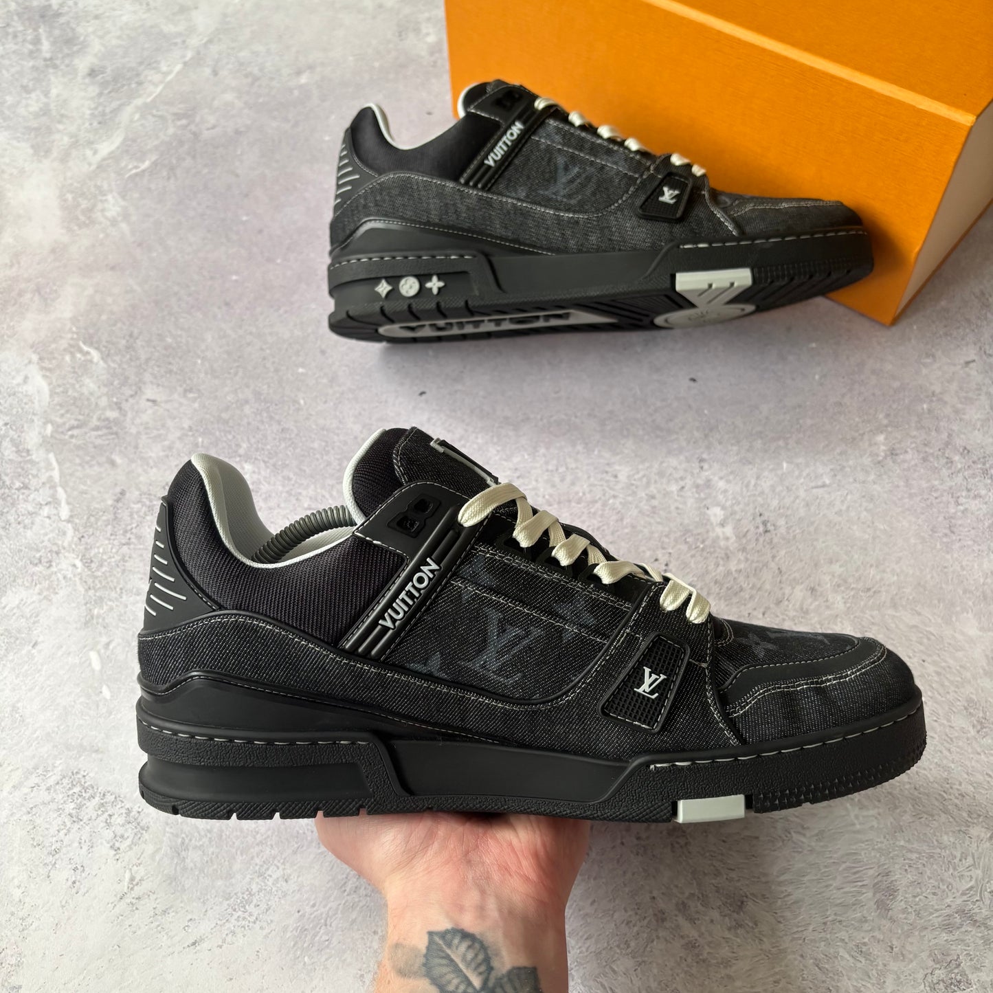 Louis Vuitton Denim Trainers - Fits UK 10.5/11