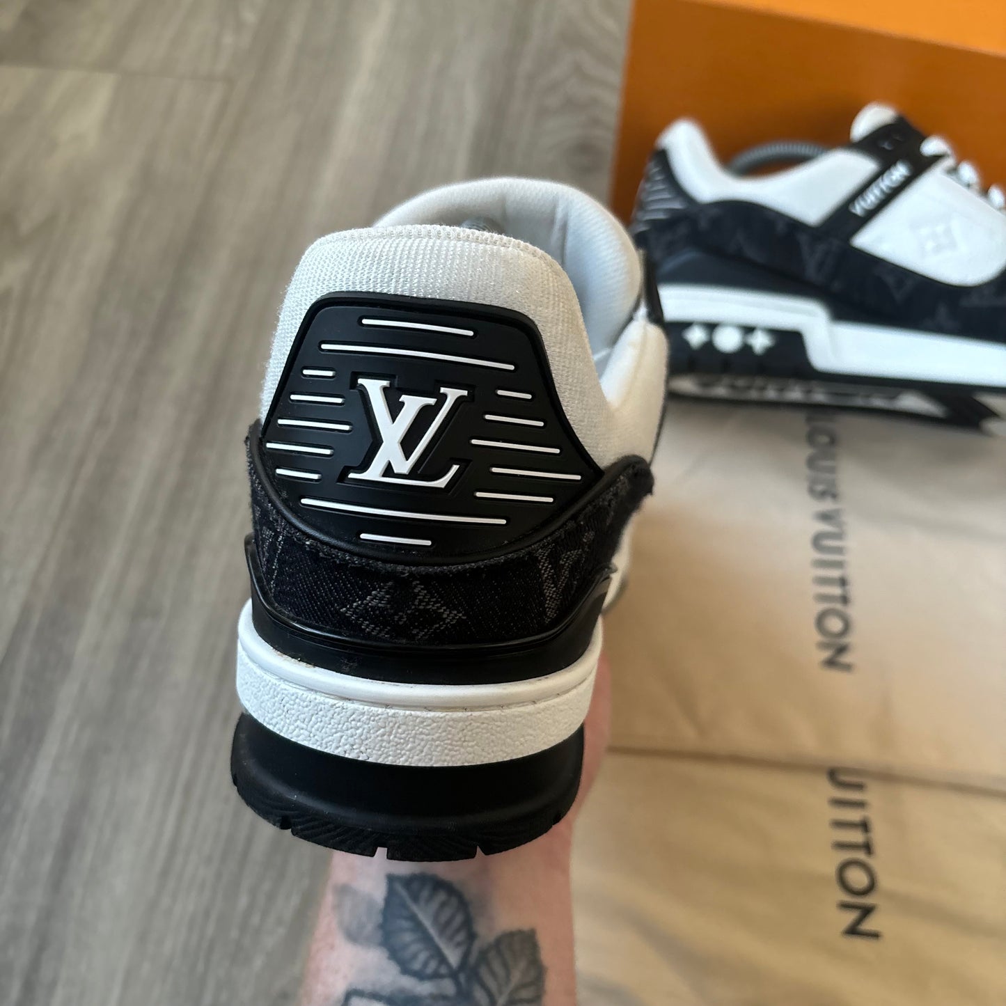 Louis Vuitton Denim Trainers UK 9