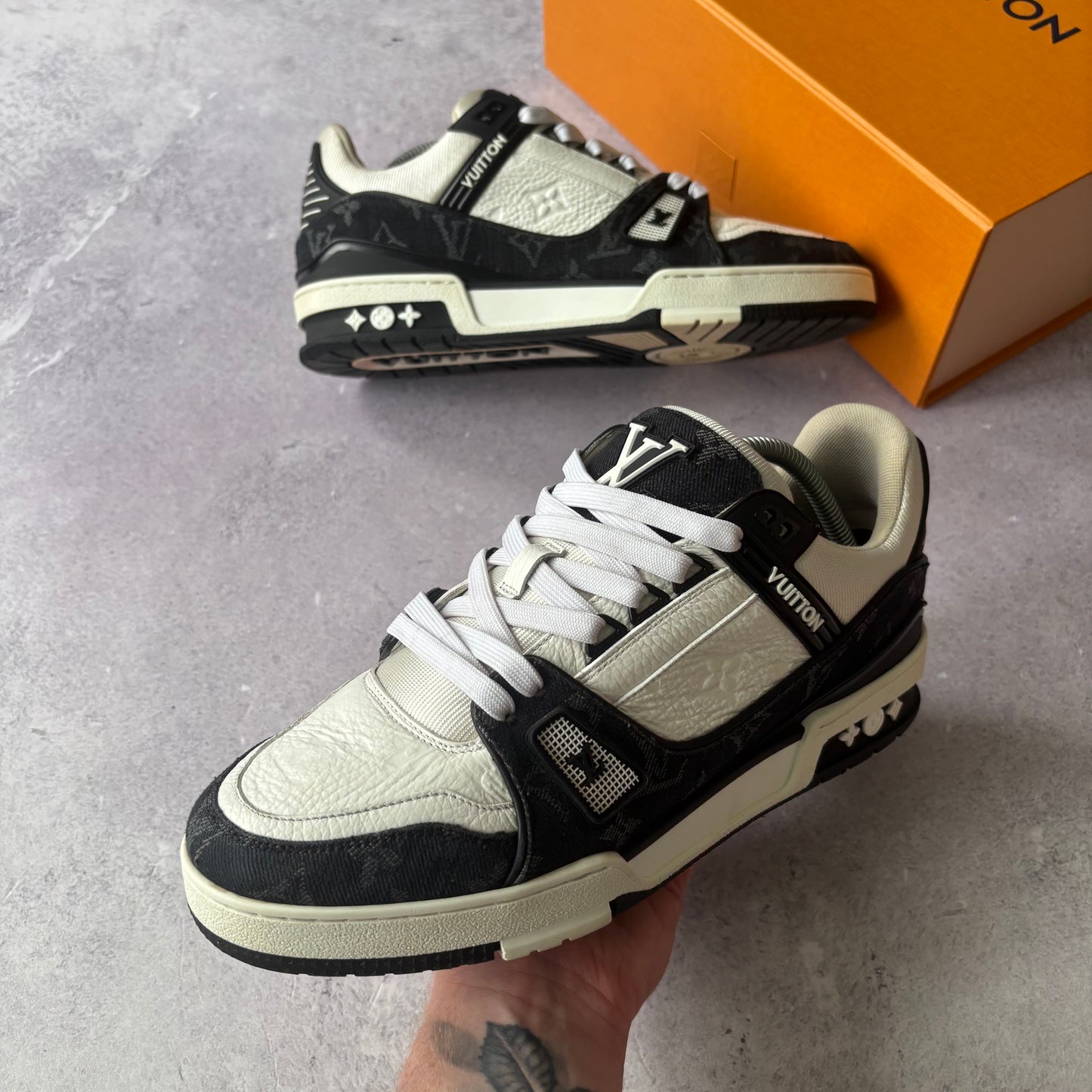 Louis Vuitton Denim Trainers - Fits UK 8.5