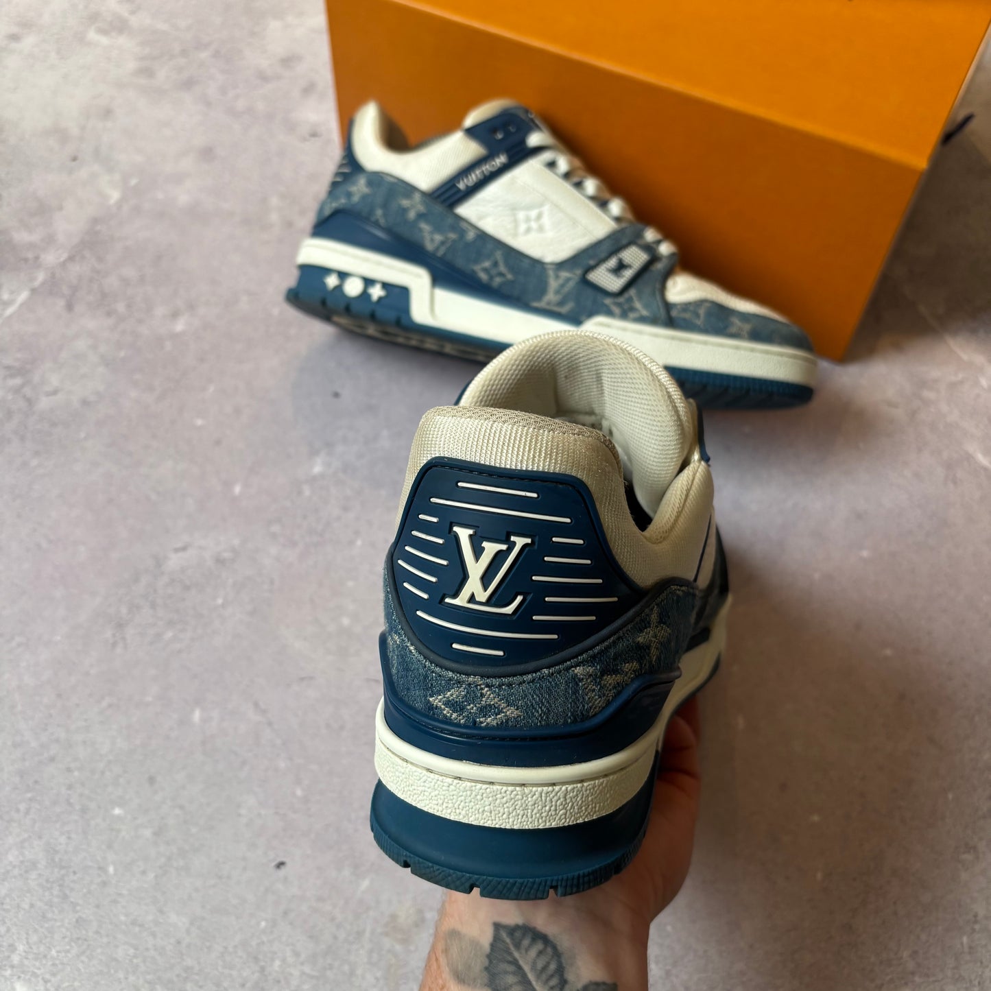 Louis Vuitton Denim Trainers - Fits UK 9