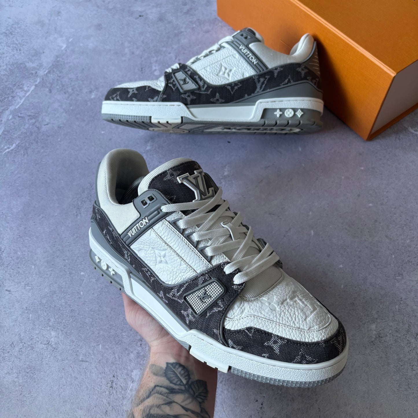 Louis Vuitton Denim Trainers - Fits UK 9