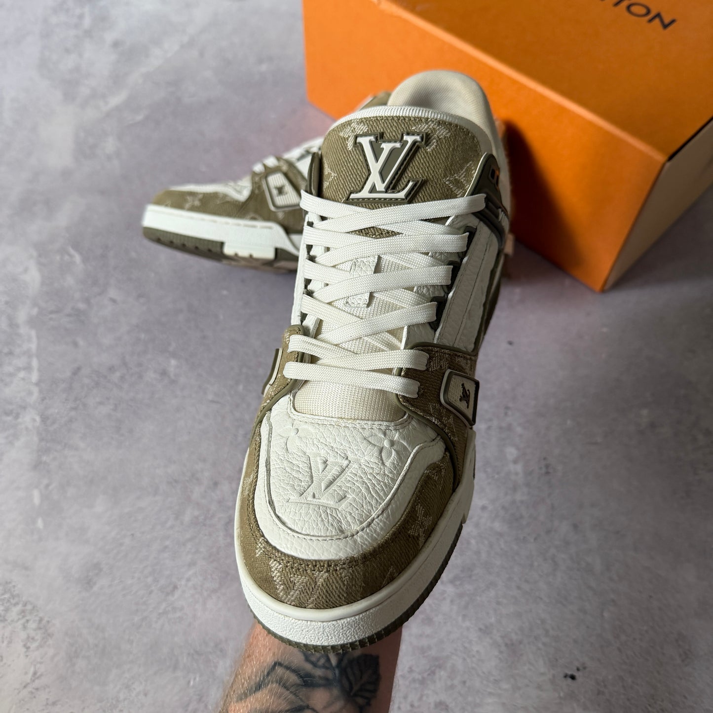 Louis Vuitton Denim Trainers - Fits UK 8