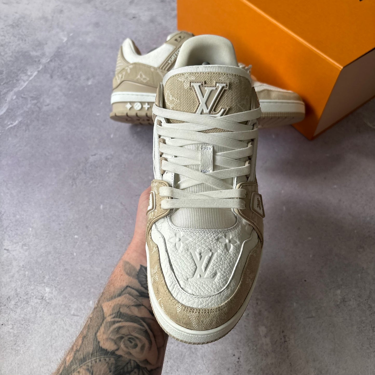 Louis Vuitton Denim Trainers - Fits UK 8.5