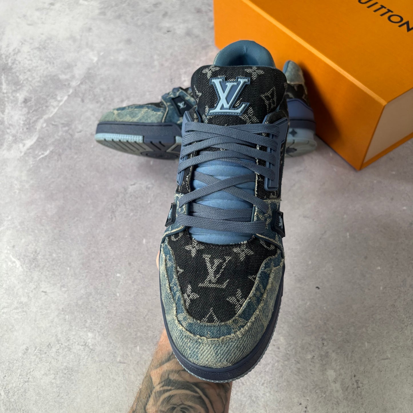 Louis Vuitton Denim Trainers - Fits UK 9