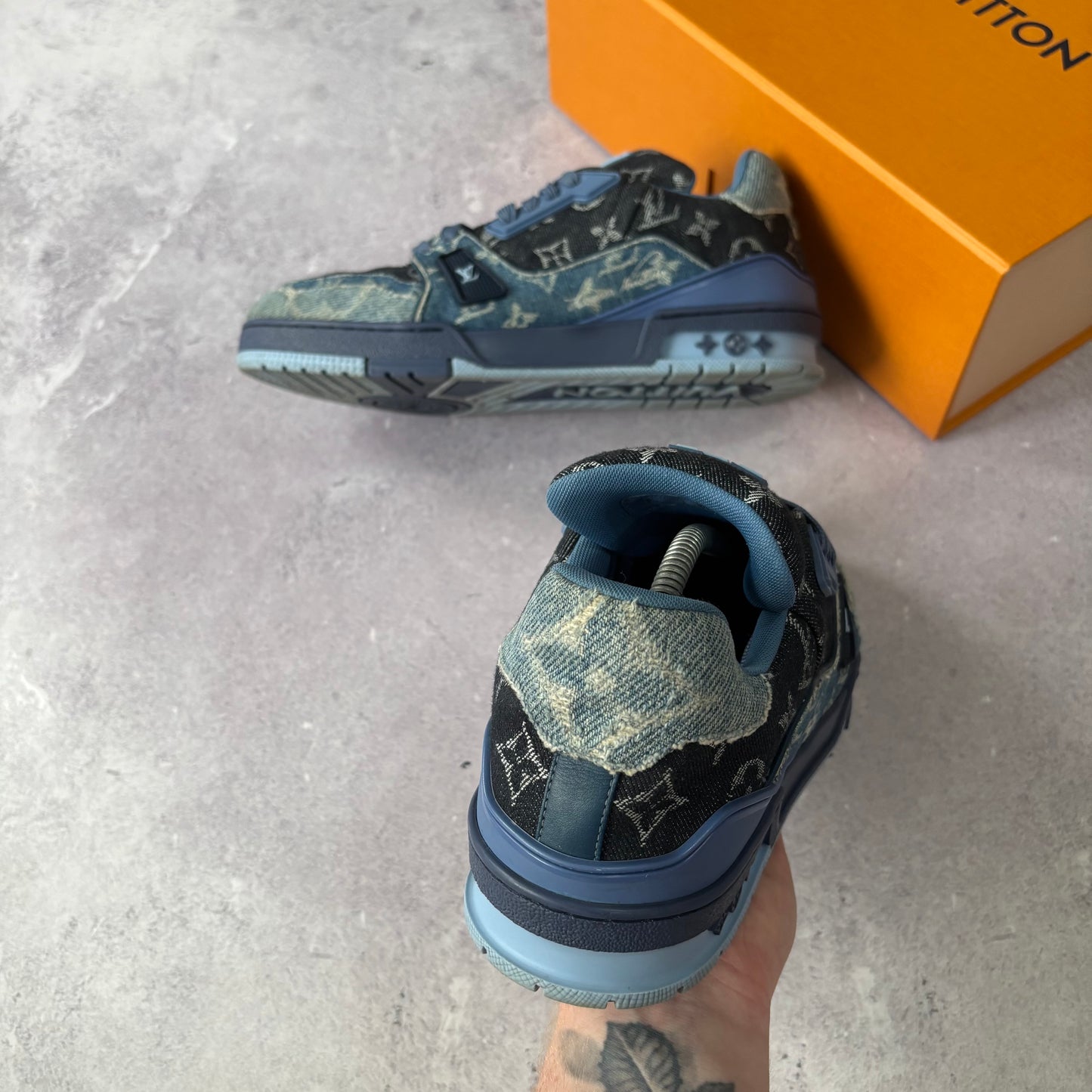 Louis Vuitton Denim Trainers - Fits UK 9
