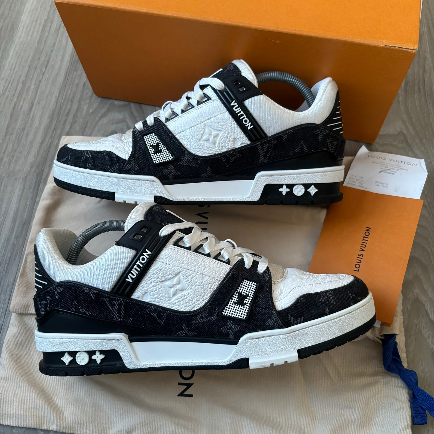 Louis Vuitton Denim Trainers UK 9