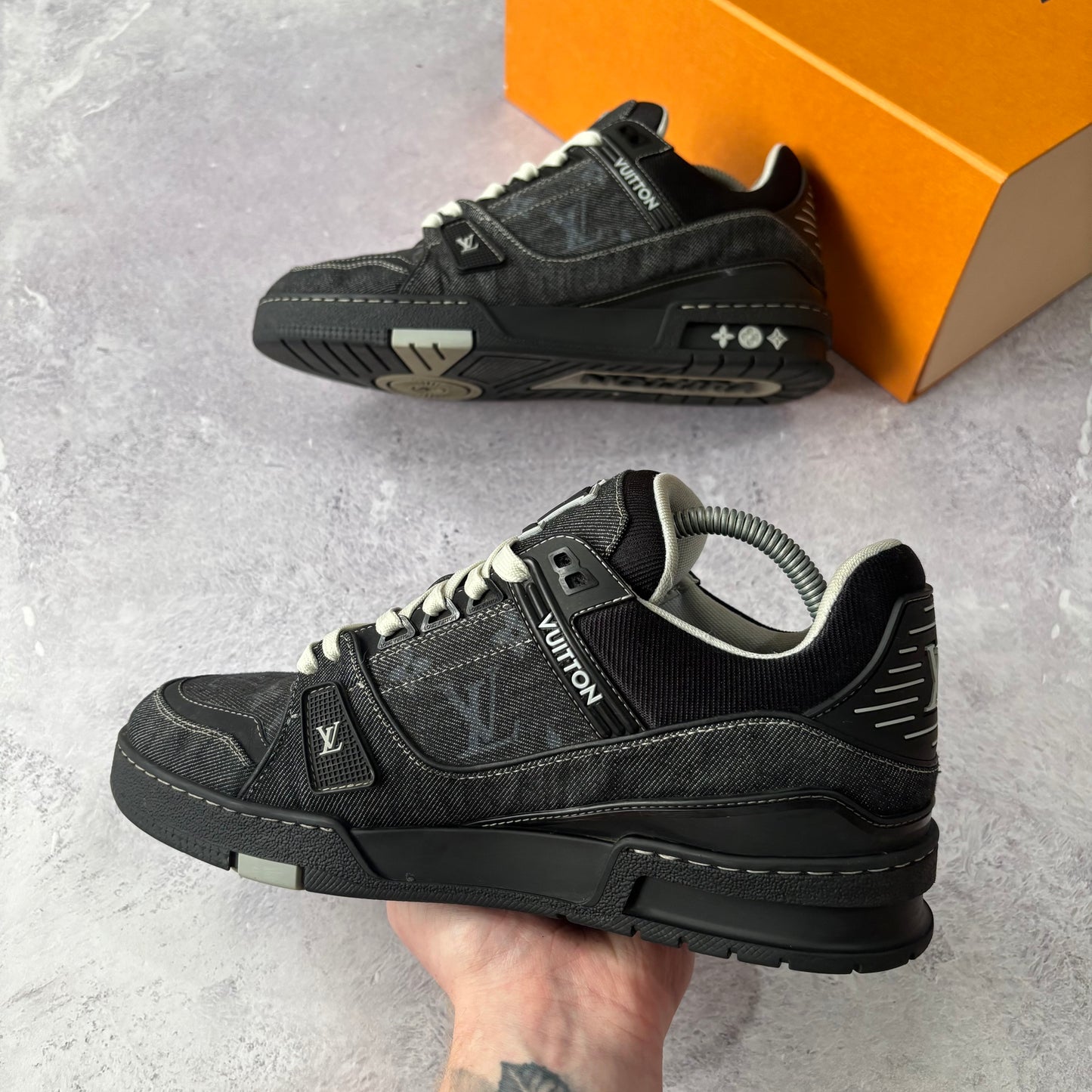 Louis Vuitton Denim Trainers - Fits UK 8.5